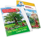 Petra Stubenrauch, Gregor Schöner, Frithjof Spangenberg - Benny Blu - Set Glückwunschkarte Motiv Baum + Wissensbuch Ritter, m. 1 Beilage