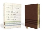 Vida, D. A. Carson - NVI, Biblia de Estudio Teología Bíblica, Interior a cuatro colores, Leathersoft, Café