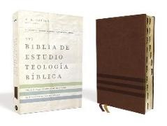Vida, D. A. Carson - NVI, Biblia de Estudio Teología Bíblica, Interior a cuatro colores, Leathersoft, Café, con Índice - Sigue el plan redentor de Dios como se desenlaza en las Escrituras