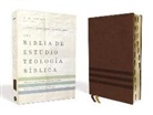 Vida, D. A. Carson - NVI, Biblia de Estudio Teología Bíblica, Interior a cuatro colores, Leathersoft, Café, con Índice