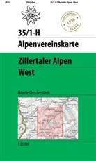 Deutsche Alpenverein, Deutschen Alpenverein, Deutscher Alpenverein e V, Deutschen Alpenverein, Deutscher Alpenverein e.V. - Zillertaler Alpen West - Historische Karte