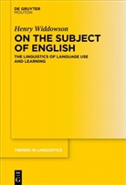 Henry Widdowson - On the Subject of English