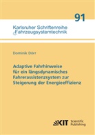 Dominik Dörr - Adaptive Fahrhinweise für ein längsdynamisches Fahrerassistenzsystem zur Steigerung der Energieeffizienz