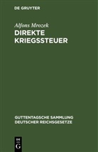 Alfons Mrozek - Direkte Kriegssteuer