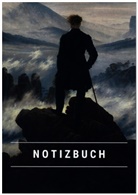 Notebook A5, Notizbuc A5, Notizbuch A5, Notizhef A5, Notizheft A5 - Notizbuch klein A5 Blanko - Notizheft 44 Seiten 90g/m&sup2; - Softcover Caspar David Friedrich "Der Wanderer &uuml;ber dem Nebelmeer" - FSC Papier