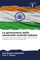 Prof. S. Mohan, S. Mohan, Natarajan Sundaram - La governance delle università centrali indiane