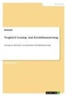 Anonym, Anonymous - Vergleich Leasing- und Kreditfinanzierung