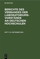 Degruyter - Berichte des Verbandes der Laboratoriums-Vorstände an deutschen Hochschulen - Heft 7: (21. September 1905)