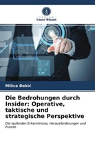 Milica _ekic, Milica ¿Eki¿, Milica Dekic, Milica Ðekic - Die Bedrohungen durch Insider: Operative, taktische und strategische Perspektive