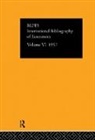 Compiled by the British Library of Political and Economic Science - Intl Biblio Econom 1957 Vol 6