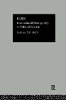 Compiled by the British Library of Political and Economic Science - Intl Biblio Pol Sc 1962 Vol 11