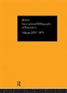 International Committee for Social Science Information and Documentation - IBSS: Economics: 1976 Volume 25