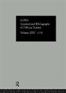 International Committee for Social Science Information and Documentation - IBSS: Political Science: 1976 Volume 25