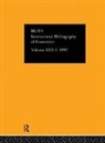 International Committee for Social Science Information and Documentation - IBSS: Economics: 1983 Volume 32