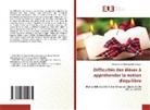 Dèdèwanou Midingoï Michoagan - Difficultés des élèves à appréhender la notion d'équilibre
