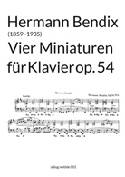 Hermann Bendix, Guido Johannes Joerg, Guido Johannes Joerg - Vier Miniaturen op. 54