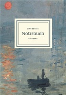 Notebook A5, Notizbuc A5, Notizbuch A5 - Notizbuch schön gestaltet mit Leseband - A5 Hardcover blanko - 100 Seiten 90g/m² - Motiv "Impression, Sonnenaufgang", Monet - FSC Papier