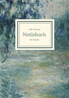 Notebook A5, Notizbuc A5, Notizbuch A5 - Notizbuch schön gestaltet mit Leseband - A5 Hardcover blanko - 100 Seiten 90g/m² - Motiv "Morgen an der Seine", Monet - FSC Papier