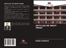 Roger Sisniegas - ARTICLES DE DROIT PÉNAL