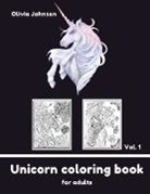 Olivia Johnson - Adult Coloring Book - Unicorn vol1