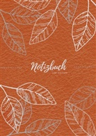 Notizbuc A5, Notizbuch A5, Tagebuch A5 - Notizbuch Tagebuch A5 liniert - 100 Seiten 90g/m² - Soft Cover - Silberne Blätter auf braun - FSC Papier