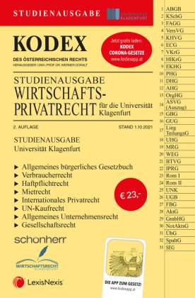 Werner Doralt - KODEX Wirtschaftsprivatrecht Klagenfurt - inkl. App - Studienausgabe
