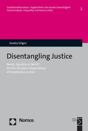Sandra Gilgen,  Hommerich (Prof. Dr, Nadine M Schöneck (Prof. Dr.) - Disentangling Justice - Needs, Equality or Merit? On the Situation-Dependency of Distributive Justice