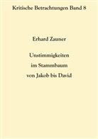 Erhard Zauner - Unstimmigkeiten im Stammbaum von Jakob bis David