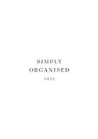 Lina Marie Walbracht - SIMPLY ORGANISED 2022 - simply white