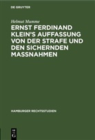 Helmut Mumme - Ernst Ferdinand Klein's Auffassung von der Strafe und den sichernden Massnahmen