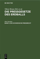 Otto Varenius, Viktor Bruns, Kurt Häntzschel - Die Pressgesetze des Erdballs - Band 5: Das schwedische Preßrecht