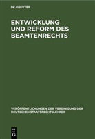 Hans Gerber, Gerhard Leibholz, Adolf Merkl, Heinrich Pohl - Entwicklung und Reform des Beamtenrechts