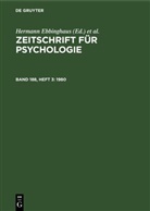 Hermann Ebbinghaus, Arthur König - Zeitschrift für Psychologie - Band 188, Heft 3: 1980