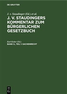 Karl Kober, Theodor Loewenfeld, Erwin Riesler, J. v. Staudinger - J. v. Staudingers Kommentar zum Bürgerlichen Gesetzbuch - Band 3., Teil 1: Sachenrecht
