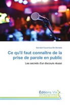 Barnabé Kazambua Bin Bendela - Ce qu'il faut connaître de la prise de parole en public