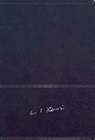 C. S. Lewis, Vida - RVR, Biblia Reflexiones de C. S. Lewis, Interior a dos colores, Leathersoft, Azul marino, Comfort Print