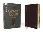 Zondervan - NASB, The Grace and Truth Study Bible (Trustworthy and Practical Insights), Large Print, Leathersoft, Maroon, Red Letter, 1995 Text, Comfort Print