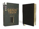 Zondervan - NASB, The Grace and Truth Study Bible (Trustworthy and Practical Insights), Large Print, European Bonded Leather, Black, Red Letter, 1995 Text, Comfort Print