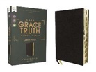 Zondervan - NASB, The Grace and Truth Study Bible, Large Print, European Bonded Leather, Black, Red Letter, 1995 Text, Thumb Indexed, Comfort Print