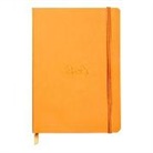 Clairefontaine - Rhodiarama flexibles Notizbuch A5 orange, 80 Blatt Dot-Lineatur, Papier elfenbein 90g, mit Gummizugverschluss