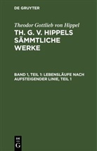 Theodor Gottlieb von Hippel - Theodor Gottlieb von Hippel: Th. G. v. Hippels sämmtliche Werke - Band 1, Teil 1: Lebensläufe nach aufsteigender Linie, Teil 1