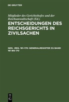 Mitglieder des Gerichtshofes und der Reichsanwaltschaft, H. Schock - Entscheidungen des Reichsgerichts in Zivilsachen - Gen.-reg. Bd. 161-170: Generalregister zu Band 161 bis 170