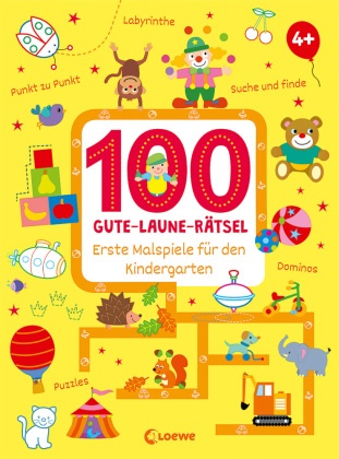 Loewe Lernen und Rätseln - 100 Gute-Laune-Rätsel - Erste Malspiele für den Kindergarten - Lernspiel-Sammlung zum Rätseln und Malen für Kinder ab 4 Jahren