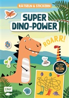 Rätseln und Stickern - Super-Dino-Power: Mit vielen coolen Neon-Stickern