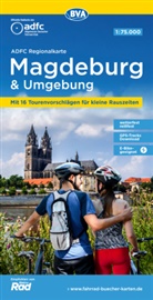 Allgemeiner Deutscher Fahrrad-Club e.V. (ADFC), Bike, BVA BikeMedia GmbH, Allgemeiner Deutscher Fahrrad-Club e V (ADFC - ADFC-Regionalkarte Magdeburg & Umgebung, 1:75.000, mit Tagestourenvorschlägen, reiß- und wetterfest, E-Bike-geeignet, GPS-Tracks-Download