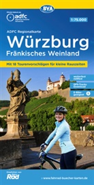 Allgemeiner Deutscher Fahrrad-Club e.V. (ADFC), Bike, BVA BikeMedia GmbH, Allgemeiner Deutscher Fahrrad-Club e V (ADFC - ADFC-Regionalkarte Würzburg Fränkisches Weinland, 1:75.000, mit Tagestourenvorschlägen, reiß- und wetterfest, E-Bike-geeignet, GPS-Tracks Download