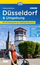 BVA BikeMedia GmbH, BVA BikeMedia GmbH - Radwanderkarte BVA Düsseldorf & Umgebung, mit Knotenpunkten der RadRegionRheinland, 1:50.000, reiß- und wetterfest, GPS-Tracks Download, E-Bike geeignet