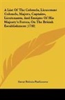 Great Britain Parliament - A List Of The Colonels, Lieutenant Colonels, Majors, Captains, Lieutenants, And Ensigns Of His Majesty's Forces, On The British Establishment (1740)