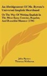 John Byrom, Thomas Molineux - An Abridgement Of Mr. Byrom's Universal English Shorthand