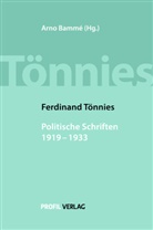 Ferdinand Tönnies, Arn Bammé, Arno Bammé - Ferdinand Tönnies, Politische Schriften 1919-1933